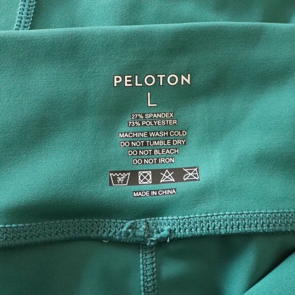 Peloton Women's L Green Scalloped Hem Limited Ed. Mid-Rise Leggings Yoga Pants - Picture 10 of 10